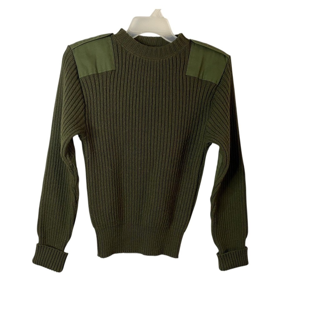 DSCP Wolly Bully Service Sweater Men's Size 38 Small Army Green Olive Wool